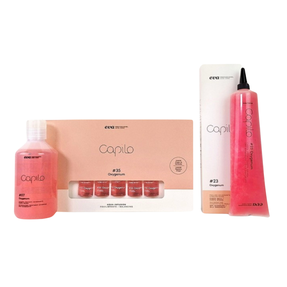Eva | Capilo Oily Dandruff Bundle 3-Step System for Seborrheic Dermatitis & Scalp Rebalancing
