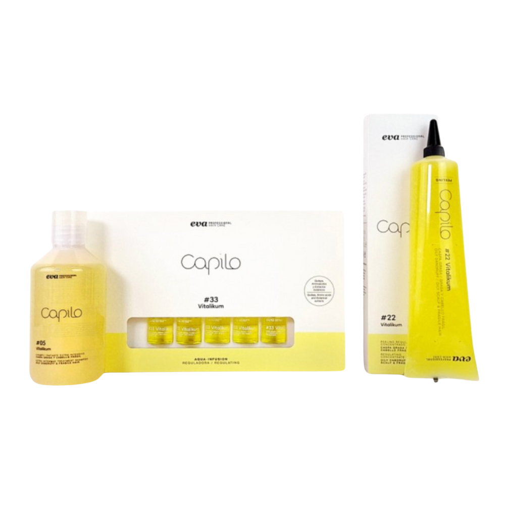 Eva | Capilo Hair Loss & Oily Dandruff Bundle – 3-Step System for Scalp Balance & Hair Regrowth