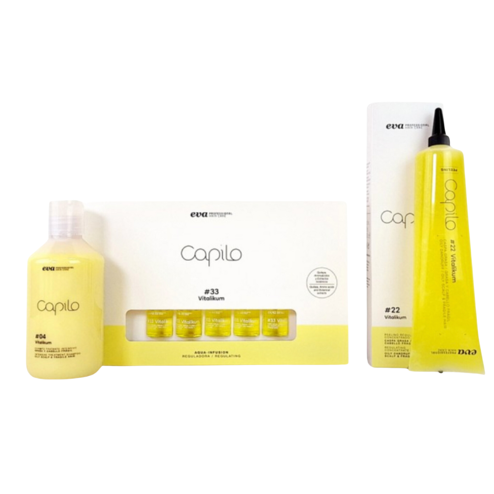 Eva | Capilo Oily Hair and Hair Loss Bundle - 3 Step Purify & Strengthen System