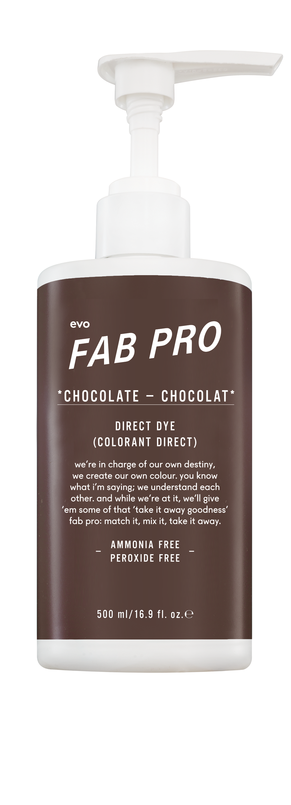 Evo | Fabuloso Pro | Chocolate Colour Intensifier | 500ml