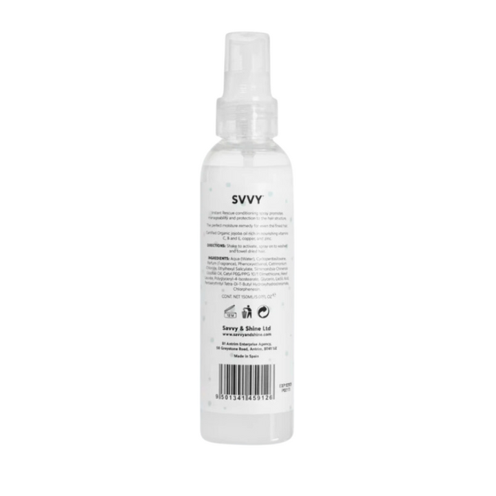 SVVY Instant Rescue Leave-in Conditioning Spray natural ingrediants clean beauty cruelty free for all hair types all ages all genders