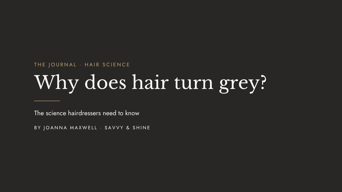 Why does hair turn grey? The science hairdressers need to know, by Joanna Maxwell