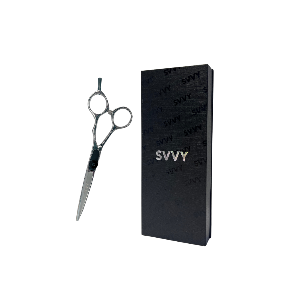 SVVY | Steel Scissors | 5.5” VG10 offset | Silver with Black