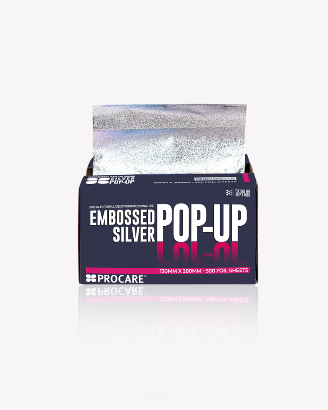 Procare | Pop ups | Silver| 130mm x 280mm | 500 Sheets