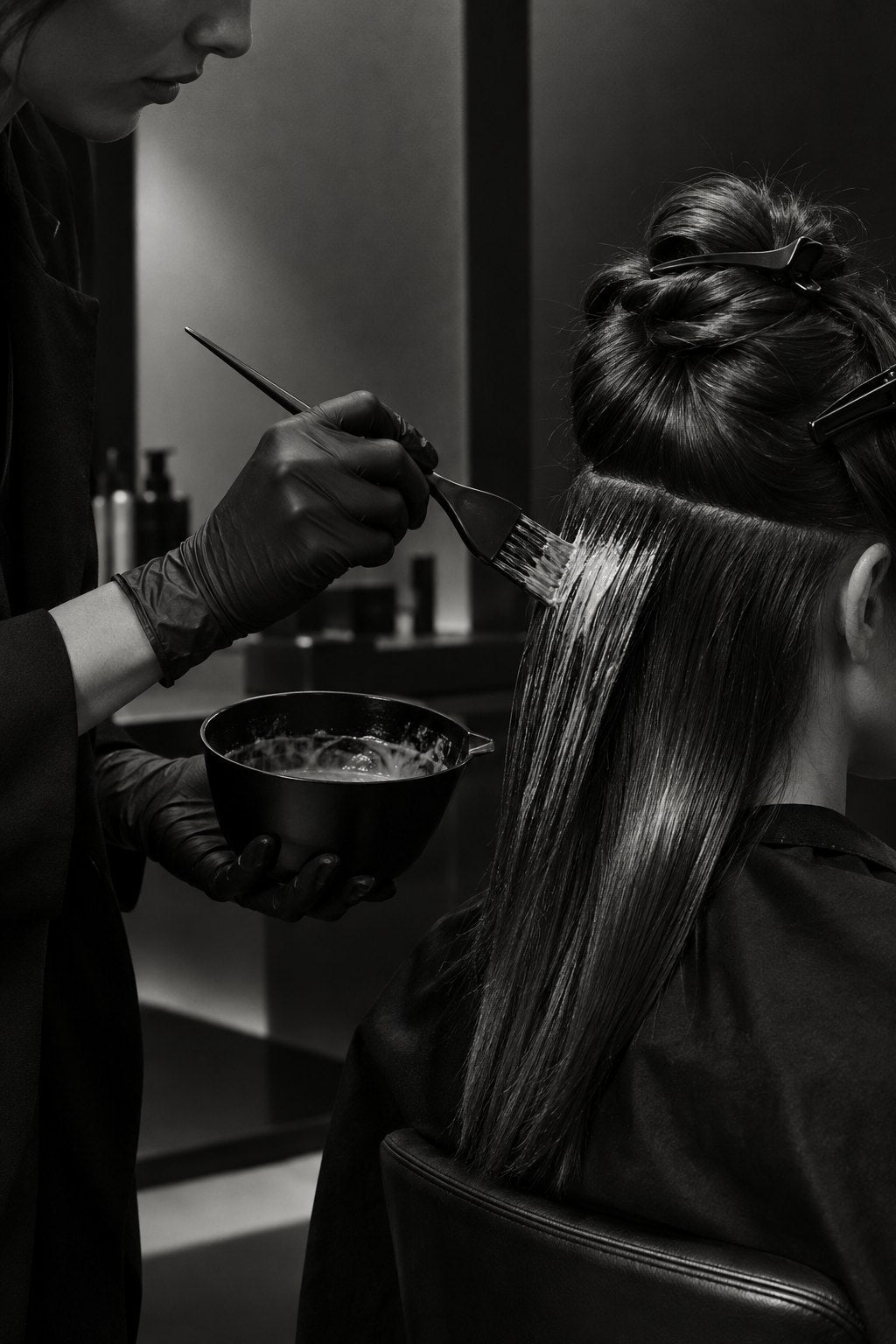Colourist applying Eva Divina colour