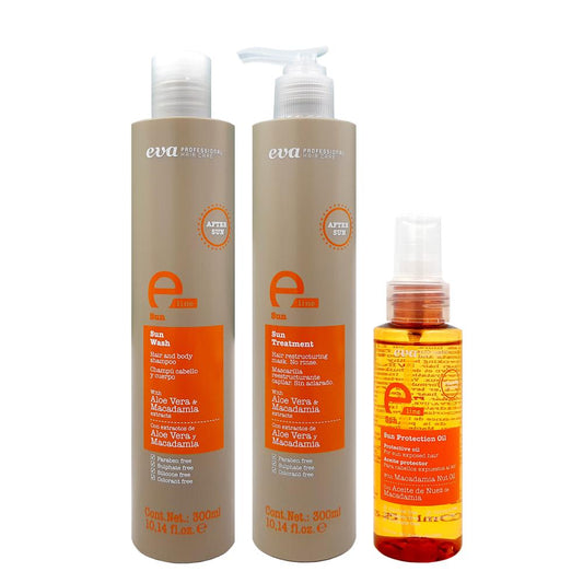 Eva | E-line | Sun Pack | Shampoo, Treatment and Sun Protection Oil